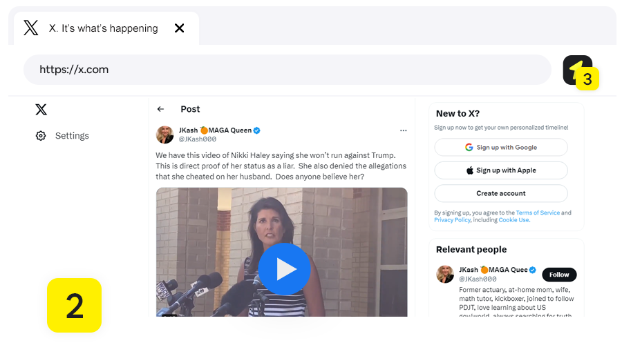 Twitter Video Downloader, Step 2 - Open Twitter video page
